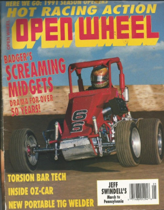 OPEN WHEEL 1991 MAY - OZ-CAR, DANNY MILBURN, ROOT, SINGER, CHILI BOWL, COPPER